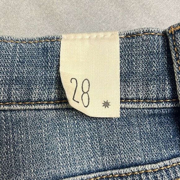 Cosmic Blue Love 28" Cutoff Denim Shorts Blue Pockets Stretch Distressed NWT - Picture 9 of 13
